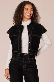 Cropped Woven Vest