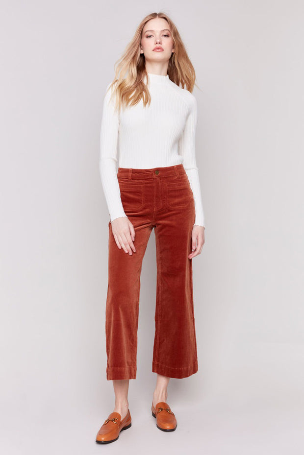 Corduroy Crop Patch Pocket Pants