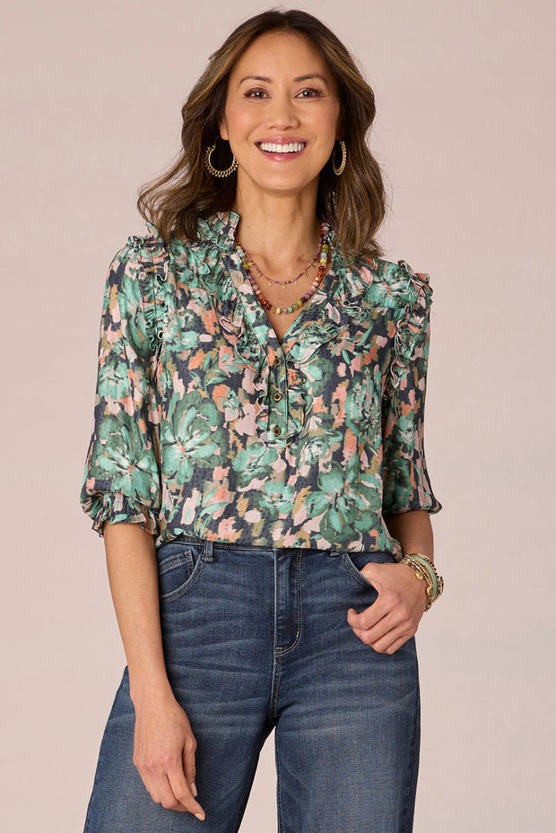 Floral Printed Woven Top