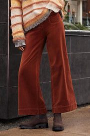 Corduroy Crop Patch Pocket Pants