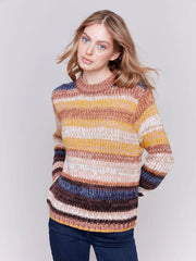 Space dye yarn sweater