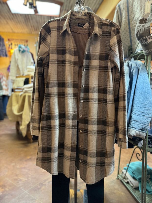 Lynden knit flannel dress