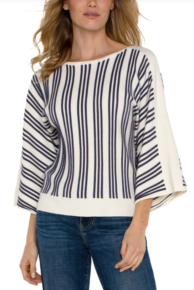 Dolman Sleeve Stripe Sweater