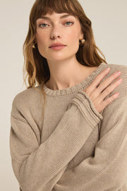 Emerson Cropped Sweater - Oatmeal Heather