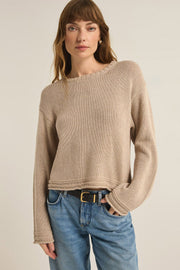 Emerson Cropped Sweater - Oatmeal Heather