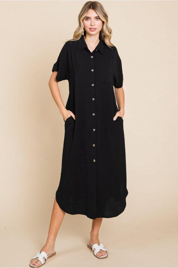 Kimono Sleeve Midi Dress
